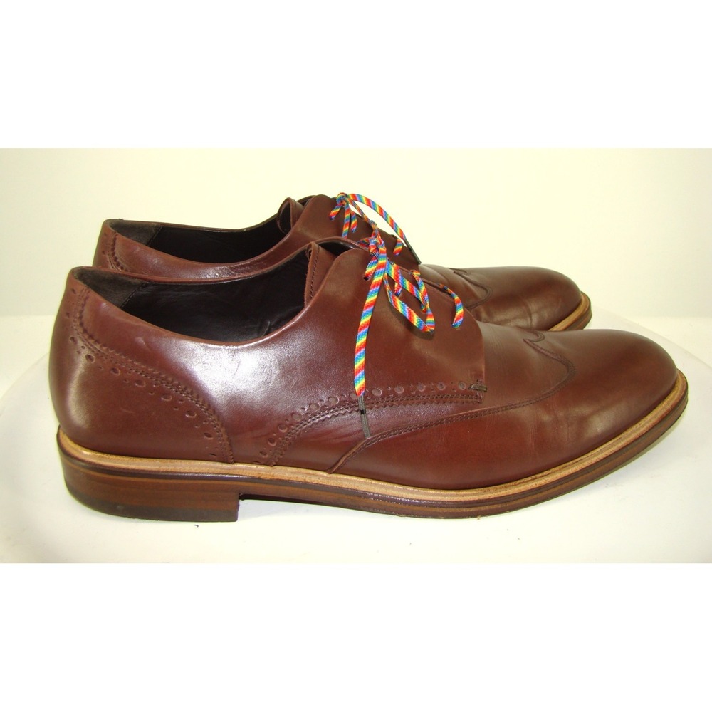Charles Tyrwhitt Men's Brown Leather Wingtip Oxford Shoes SIZE 13  C131